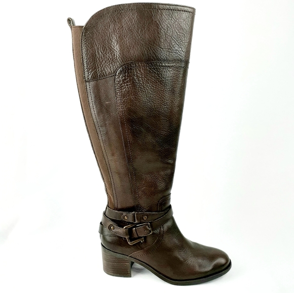 Marc Fisher Kacee Leather Riding Boots Brown NWOT - Picture 4 of 11